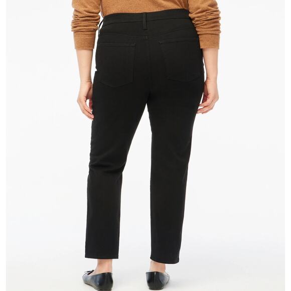 J.Crew Essential Straight Jeans WMNS 35 Black Mid-Rise All-Day Stretch Zip Fly - Picture 2 of 7